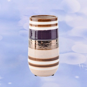 Mable ceramic candle jar scented pillar candle holder custom home decoration