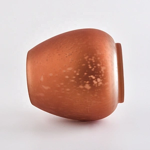 Wholesales matte luxury electroplated glass candle jar