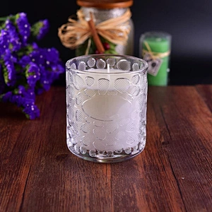 Luxury crystal clear tealight glass candle jars in bulk 8oz
