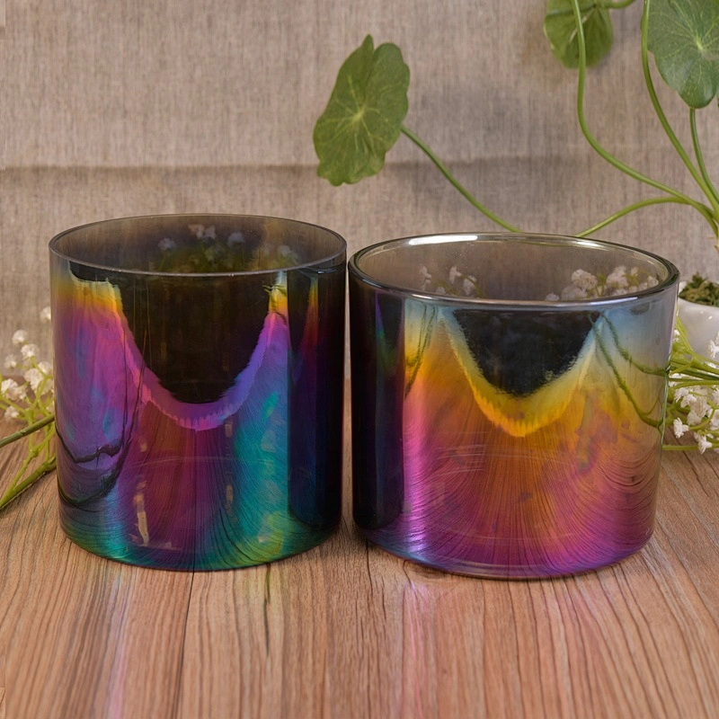 Modern custom iridescent glass candle holders wholesales
