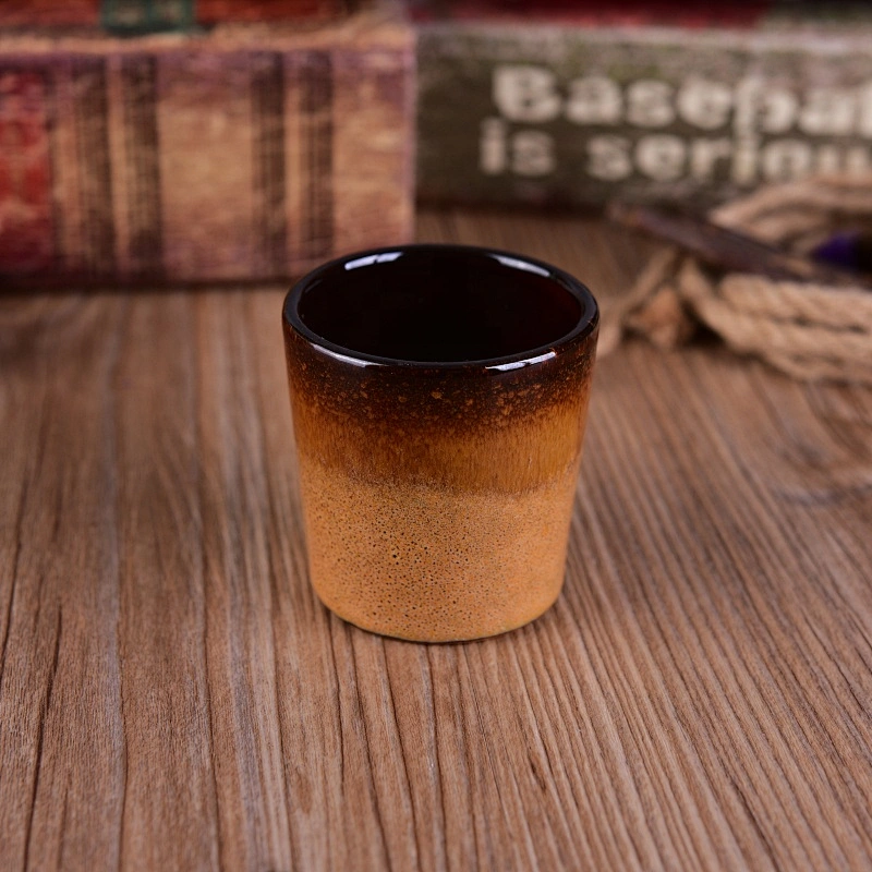 200ml Amber ceramic candle holder wholesales