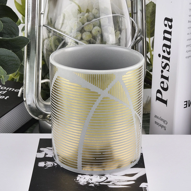 Wholesales Nordic marble empty ceramic candle jar