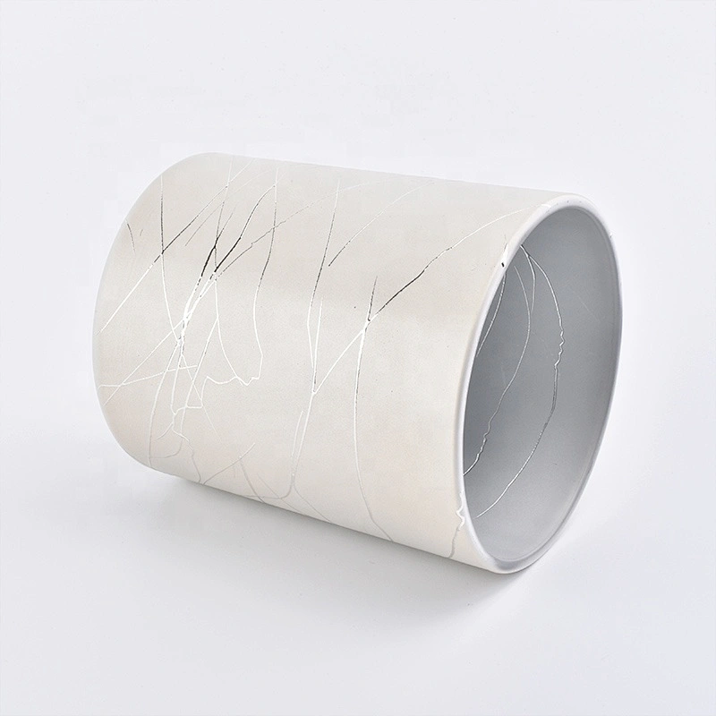 customized electroplating matte glass candle jars candle holder for home decoration