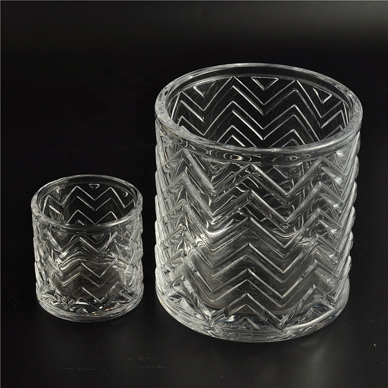 Sunny tea light clear glass candle jars with glass lid