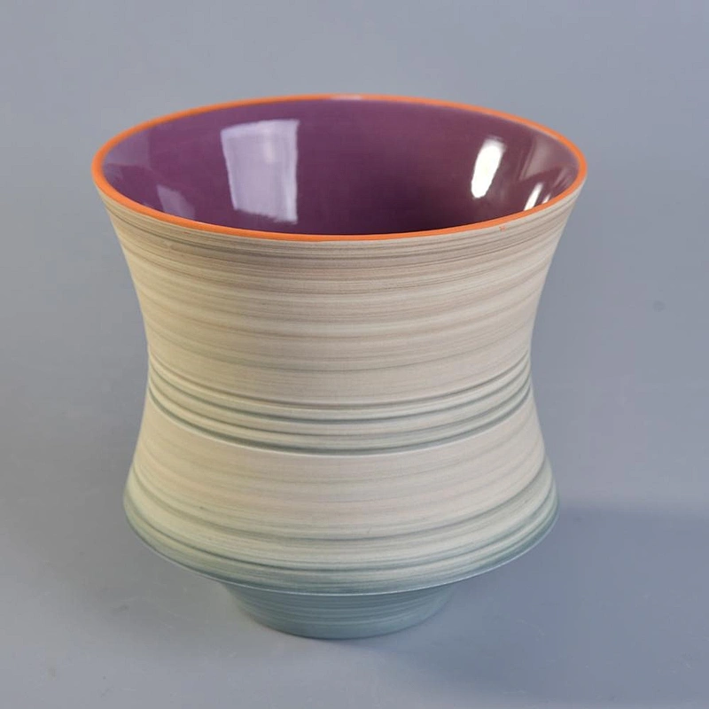 Sunny new design Gradient ceramic candle jars for home decor