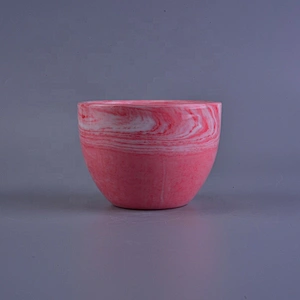 300ml Round pink custom ceramic tealight candle tumbler jars