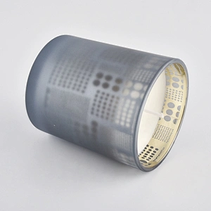 Sunny design luxury grey custom glass candle holders jars 10oz 20oz