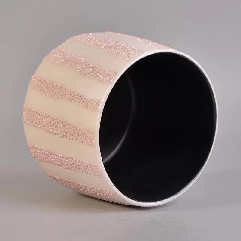wholesales Round shape ceramic holder 12oz round candle tin
