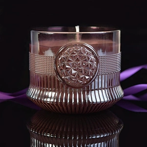 10oz Luxury custom diamond crystal glass candle jar bulk