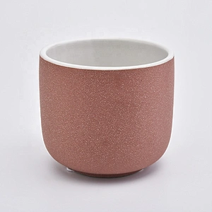 14oz Matte Colored Ceramic Candle Holder Home Decoration Pieces