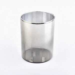 Unique glass candle holder, electroplated glass candle jars wedding centerpieces wholesale
