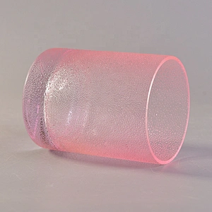 Wholesales Pink Rain Drop Glass Candle Jars Thick Footed Home Decoration