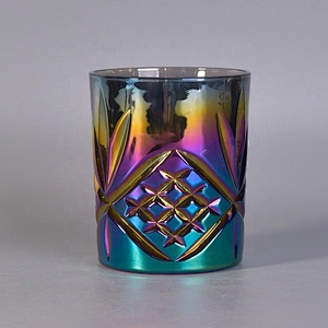 Cylinder customized candle container tea light glass candle holder home decor wholesale