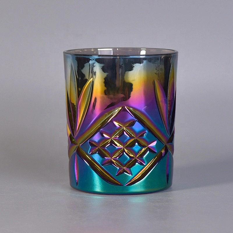 Cylinder customized candle container tea light glass candle holder home decor wholesale