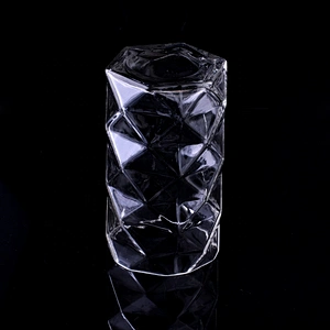 23oz Stereo Prismatic Tall Glass Candle Holders Home Decor Wholesales