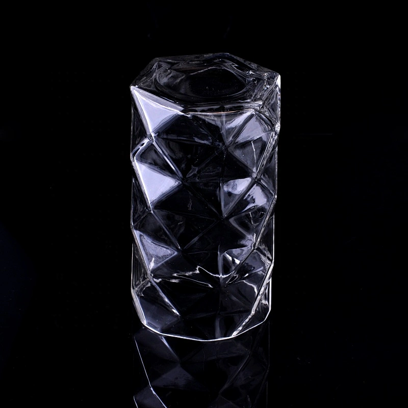 23oz Stereo Prismatic Tall Glass Candle Holders Home Decor Wholesales