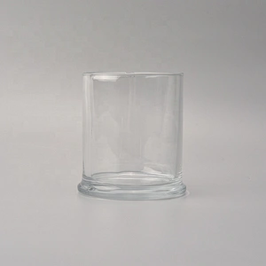 Transparent glass candle holders home decor