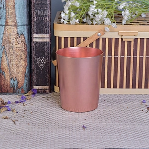 Aluminum Cylinder Pink Metal Candle Jars Metal Container for Wedding Decor in bulk
