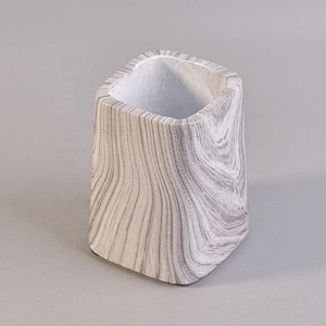 Customized concrete candle container water transfer printing home decor