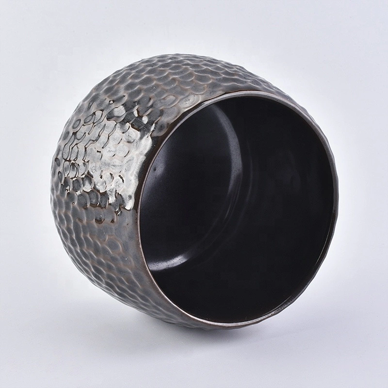 Ball shape  ceramic candle jars in bulk home decor candle holders  for wedding