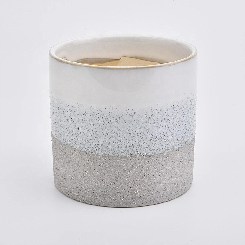 Cylinder Ceramic Candle Vessel Customized finish Acceptable Made in China Wholesales