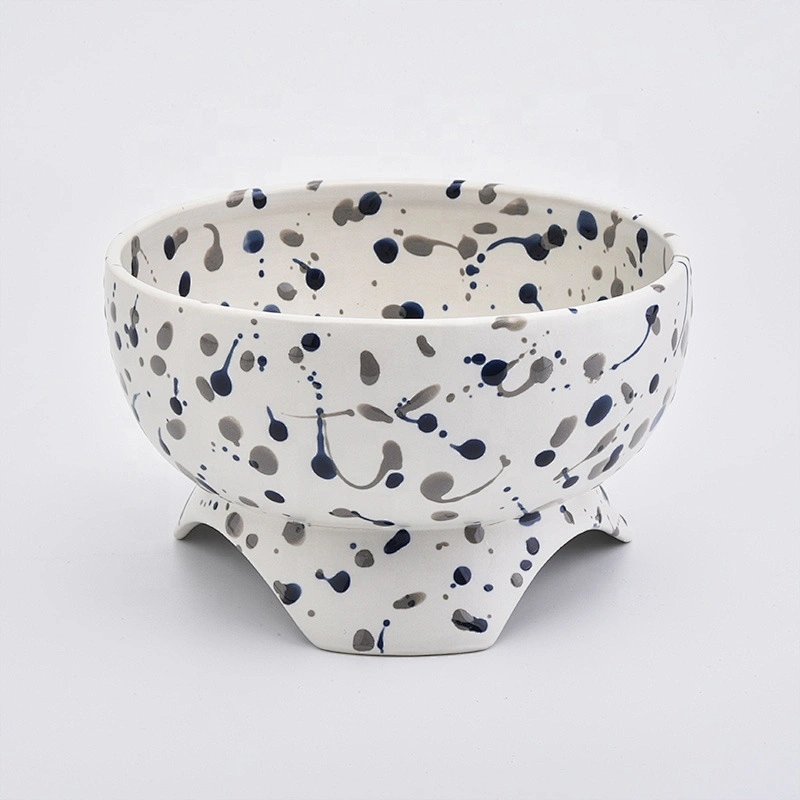 Handmade ceramic candle containers decorating filter candle holder in bulk