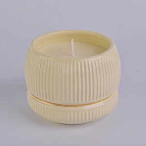 10oz 20oz Wholesales custom gold tealight ceramic candle holders