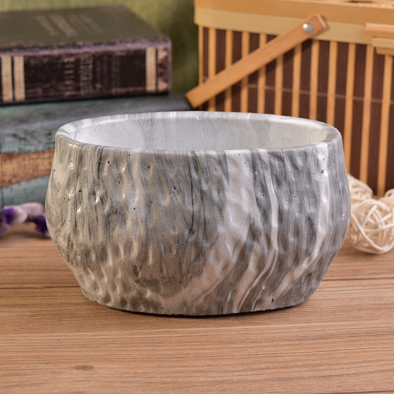 Oval cement candle jar custom supplier