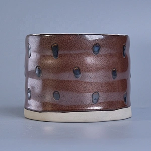 Amber candle holder ceramic home decoration wholesales
