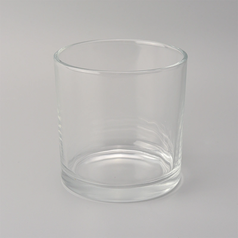 large clear transparent round candle holder