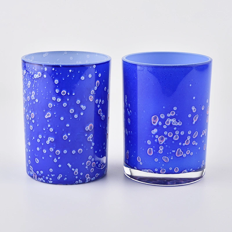Unique design decoration glass candle holder candle glass jar for wedding