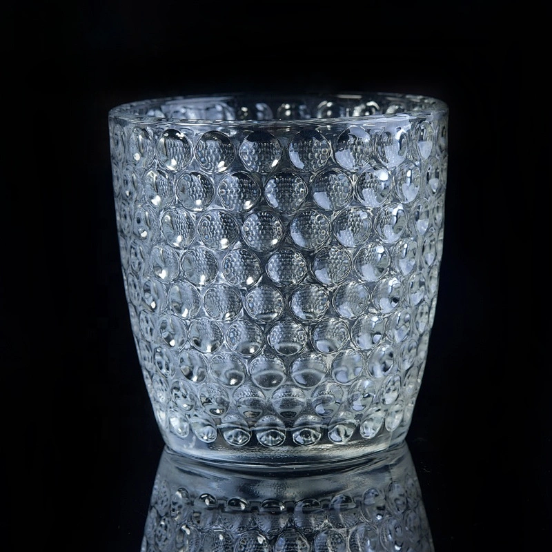 300ml Transparent engraving Glass tealight candle Holder home Decor Wholesales