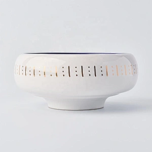 Home decor hot stamp customized ceramic candle containers