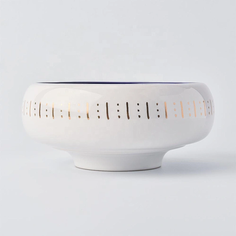Home decor hot stamp customized ceramic candle containers