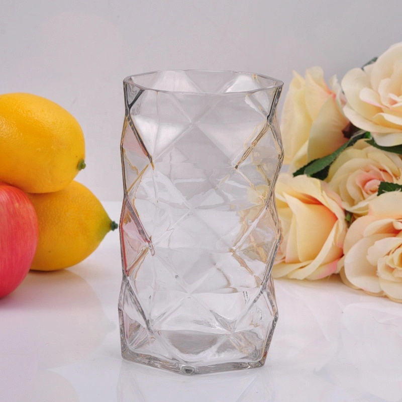 23oz Stereo Prismatic Tall Glass Candle Holders Home Decor Wholesales