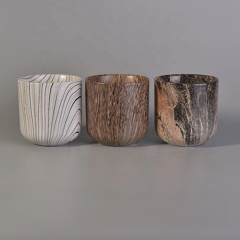 400ml Cylinder ceramic candle holders for home decor