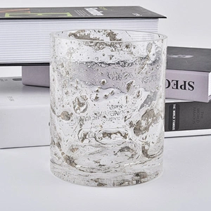 Crystal mercury glass candle holders