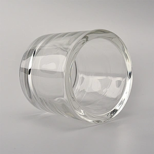 thick wall glass tealight holder, wedding candle holder