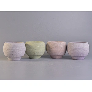 Wholesales emtpy round colorful candle concrete jar holders 8oz 10oz 14oz