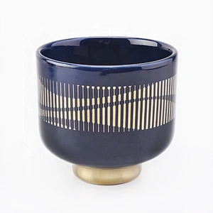 10oz black ceramic candle vessels wholesale
