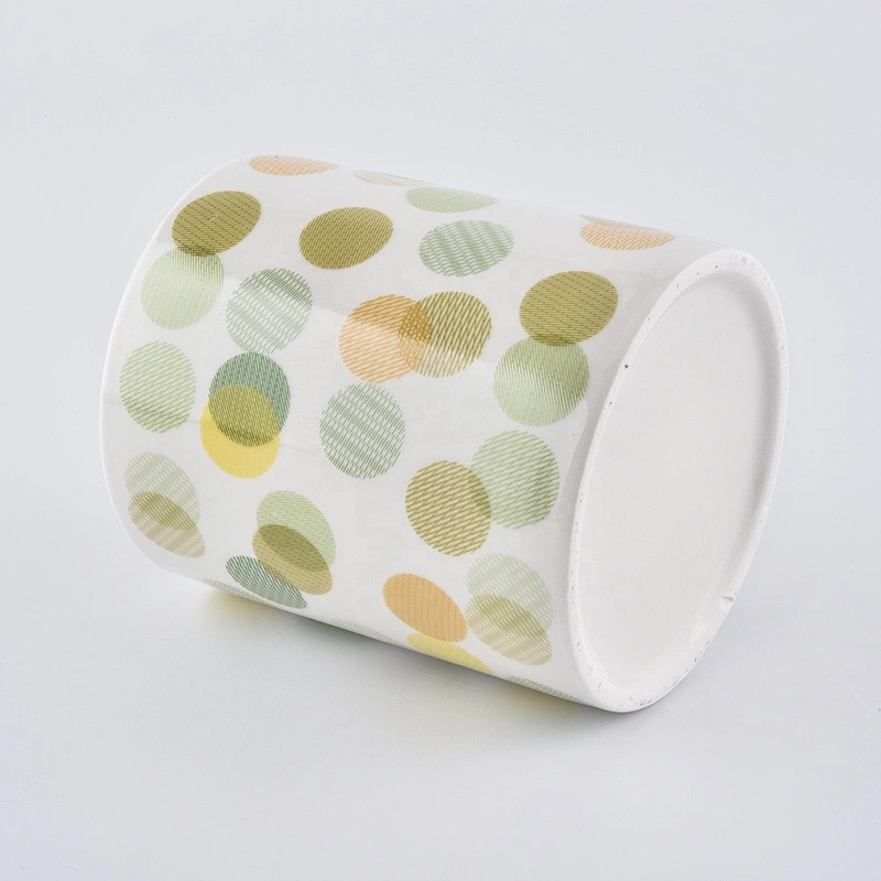 Sunny luxury custom white empty ceramic holder jars for candle