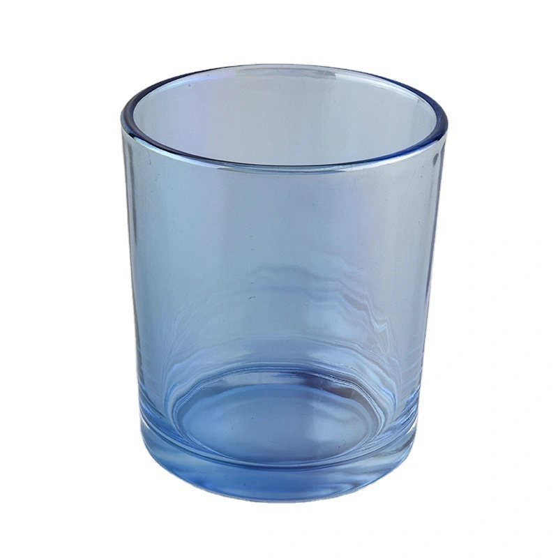 Factory price blue tealight clear glass candle jars holders 6oz 8oz 10oz