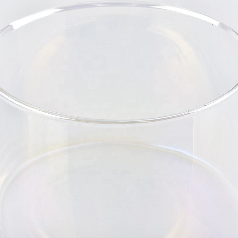 Clear customized candle vessel glass candle jar wedding centerpieces wholesales