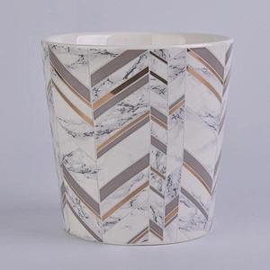 6oz 8oz 10oz Custom empty decorative ceramic jar for candle