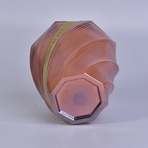10oz Luxury spiral custom glass candle holders home decoration