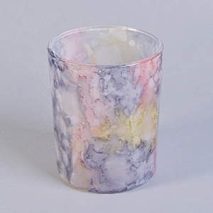 Wholesales China custom cylinder colorful ceramic candle jars