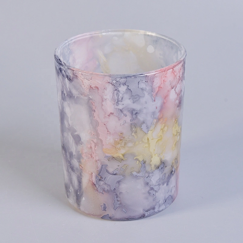 Wholesales China custom cylinder colorful ceramic candle jars