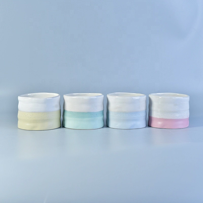 Christmas glazed custom ceramic votive candle jar candle holders party decoration use in bulk