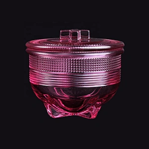 Wedding decoration cross luxury glass jar candle with glass lid