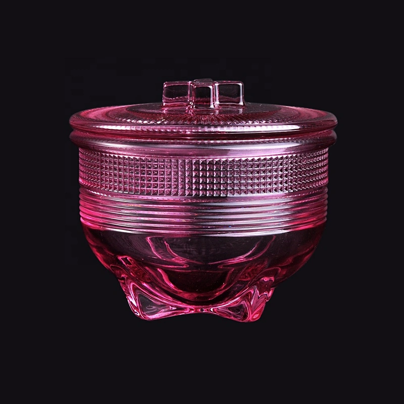Wedding decoration cross luxury glass jar candle with glass lid